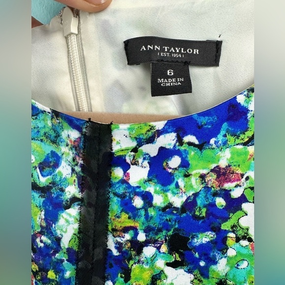 Ann Taylor women’s green flower dress, size 6, excellent new like condition - Picture 6 of 14